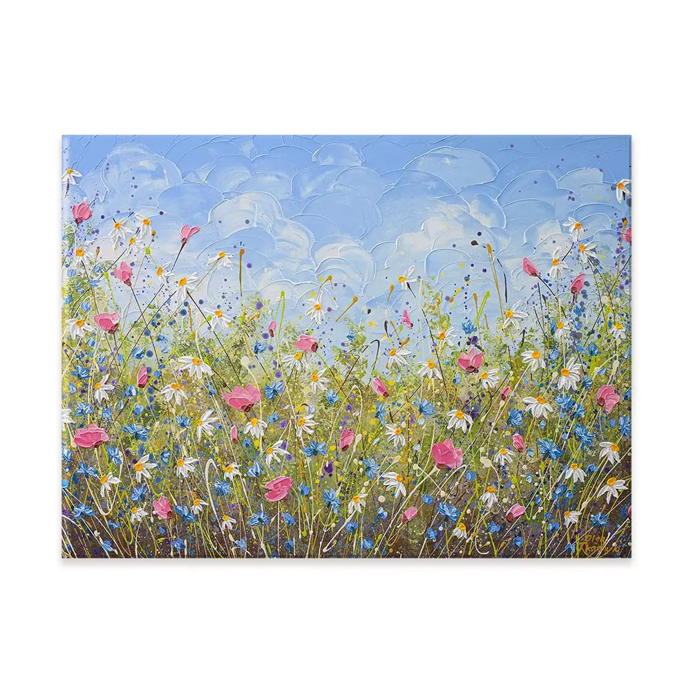 Clouds Over Daisies Canvas Print Clouds Over Daisies Canvas Print wall art product Olga Tkachyk