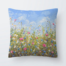 Clouds Over Daisies Cushion Clouds Over Daisies Cushion wall art product Olga Tkachyk