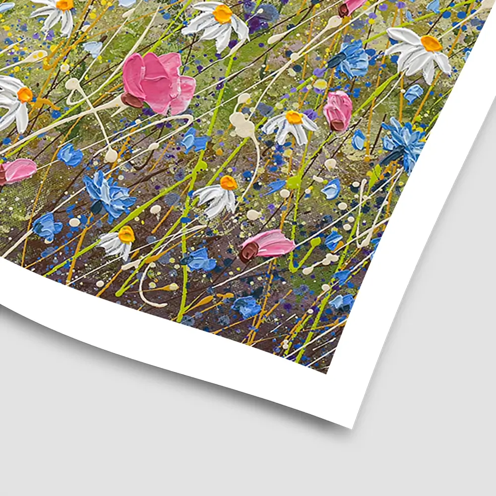 Clouds Over Daisies Square Art Print Clouds Over Daisies Square Art Print wall art product Olga Tkachyk