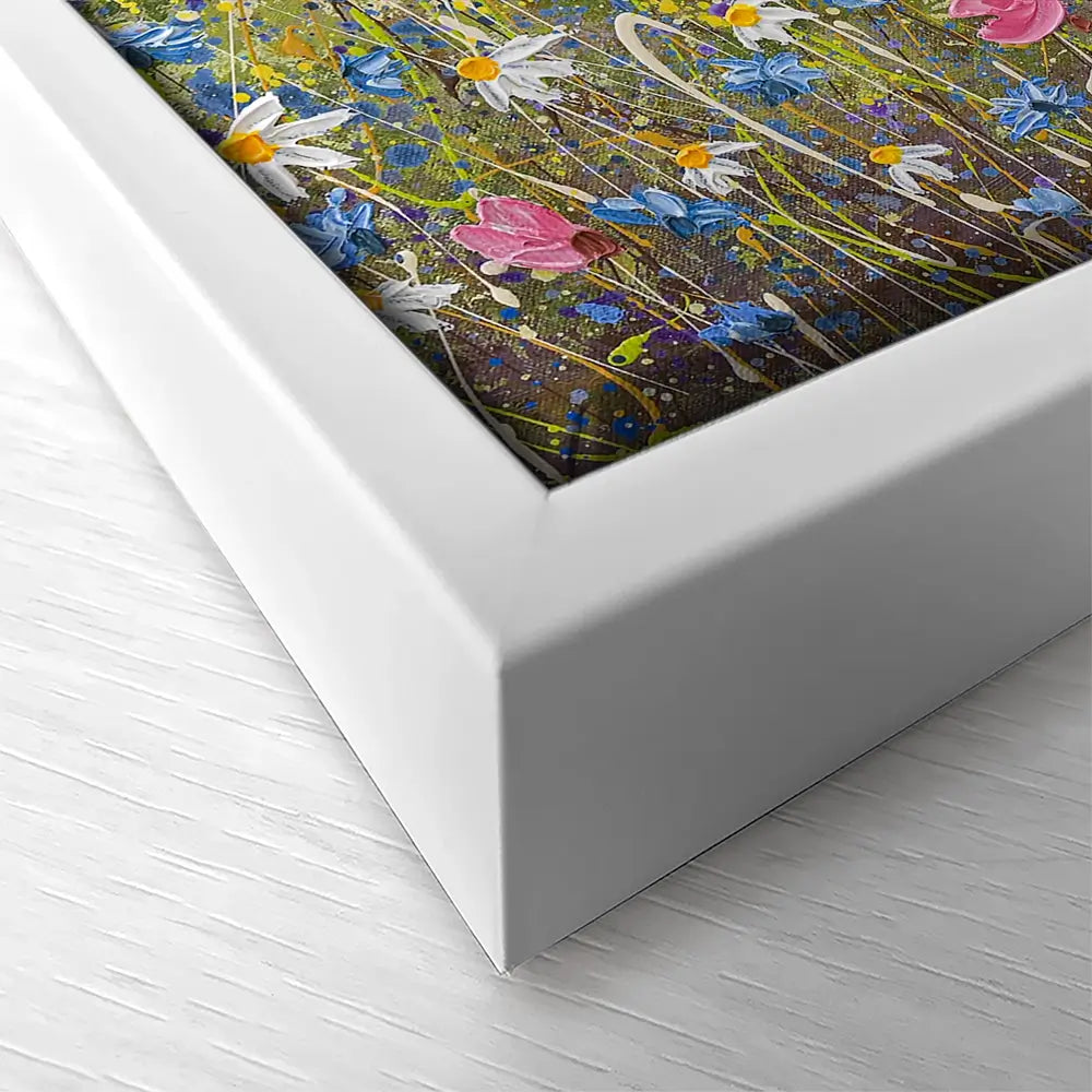 Clouds Over Daisies Square Canvas Print Clouds Over Daisies Square Canvas Print wall art product Olga Tkachyk
