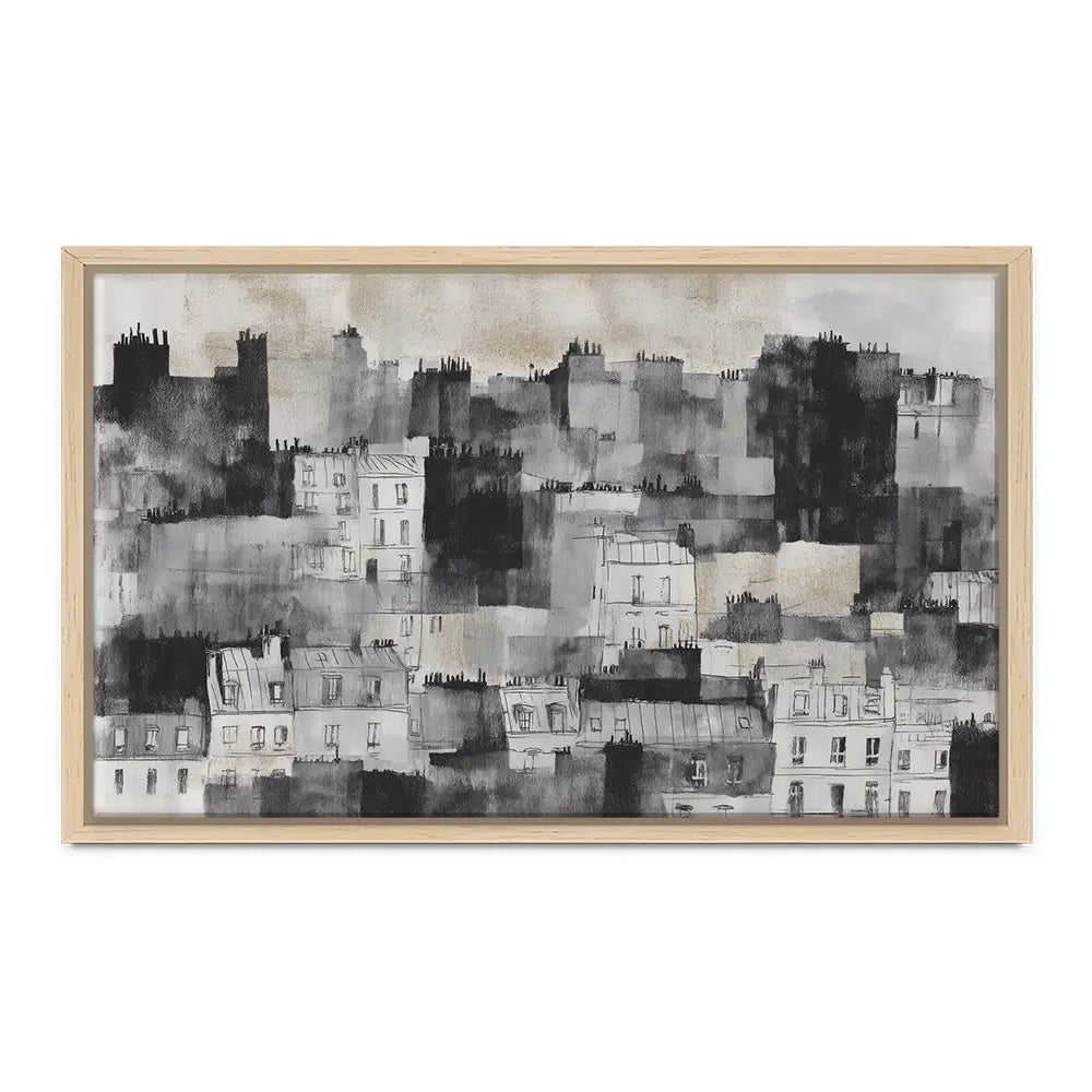 Cloudy Paris Canvas Print Cloudy Paris Canvas Print wall art product Chromatic Storm Studio