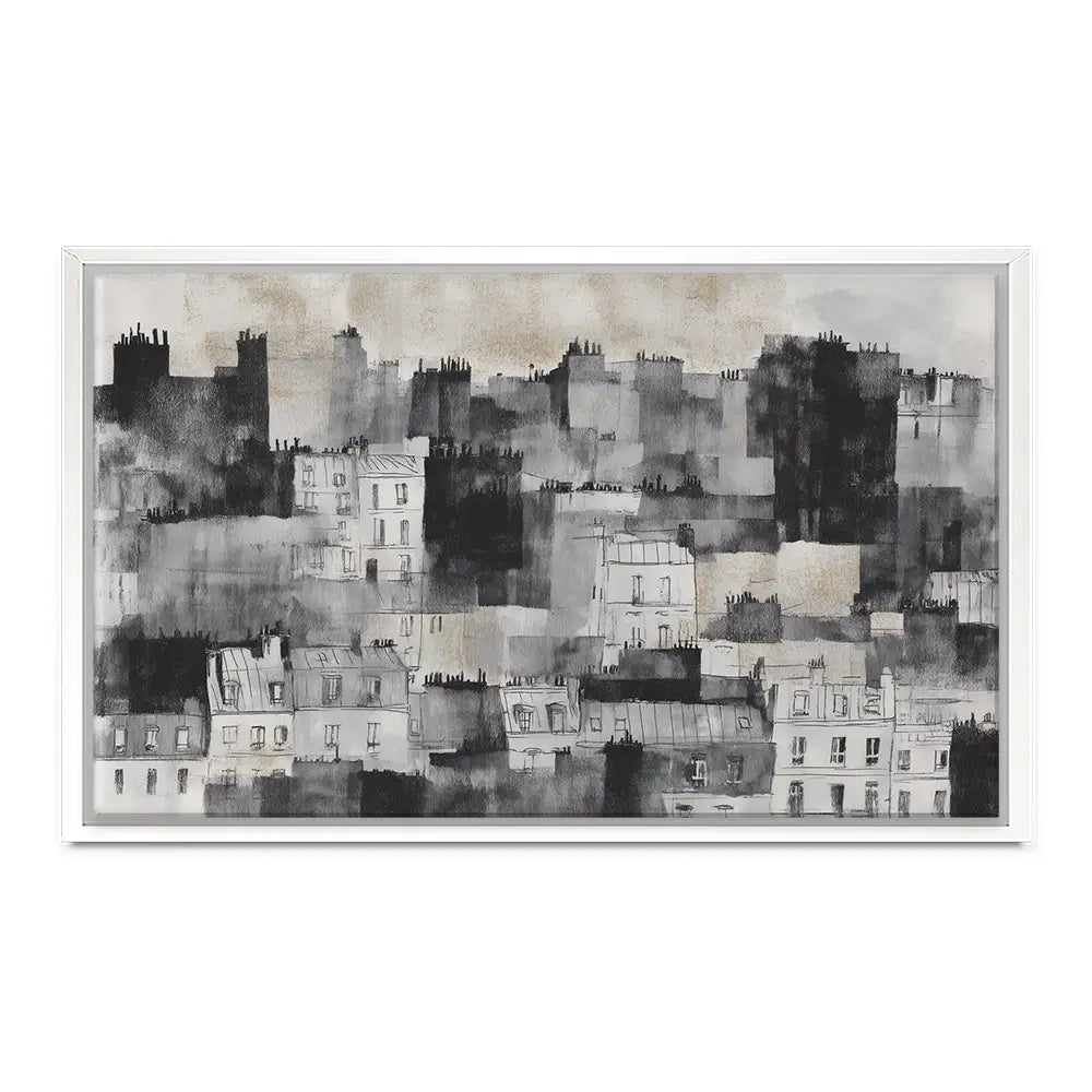 Cloudy Paris Canvas Print Cloudy Paris Canvas Print wall art product Chromatic Storm Studio