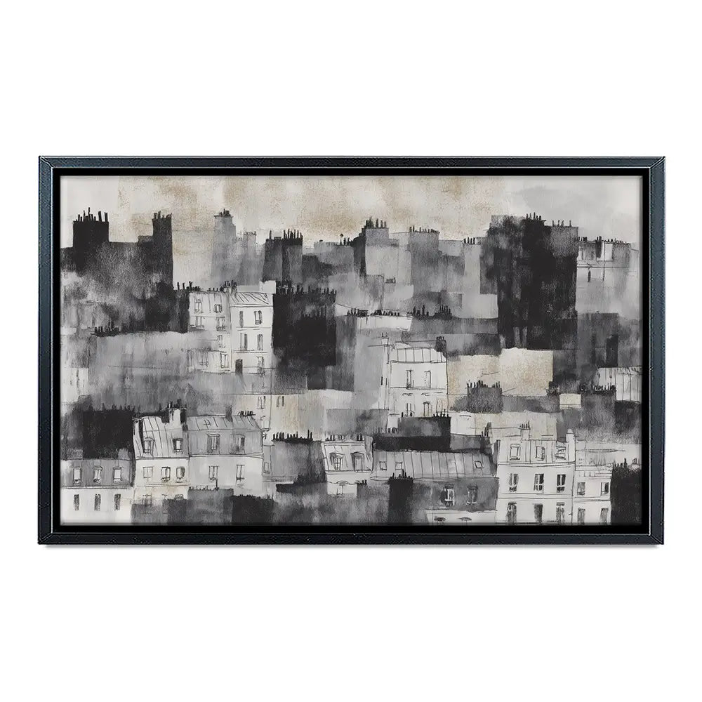 Cloudy Paris Canvas Print Cloudy Paris Canvas Print wall art product Chromatic Storm Studio