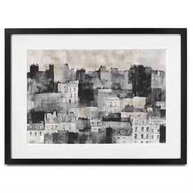 Cloudy Paris Framed Art Print Cloudy Paris Framed Art Print wall art product Chromatic Storm Studio