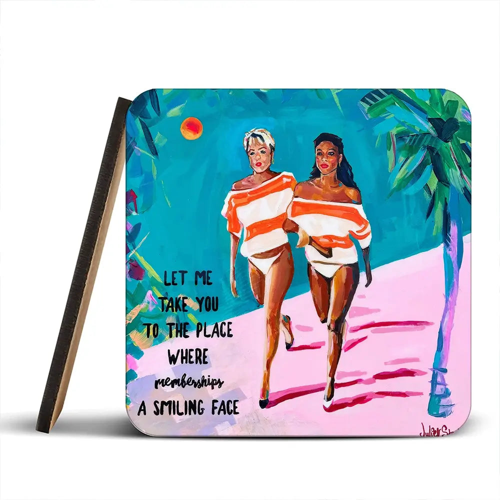 Club Tropicana Coaster Set Club Tropicana Coaster Set wall art product Juliet Stockton