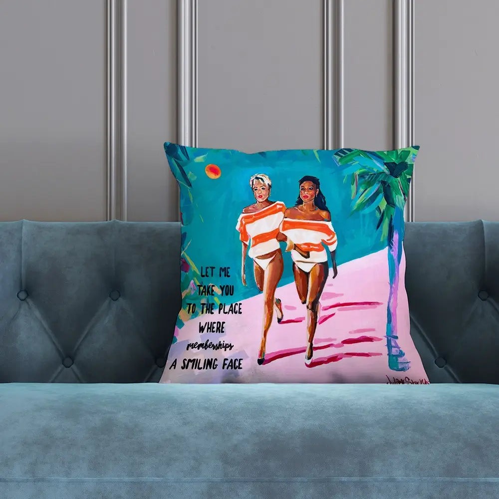 Club Tropicana Cushion Club Tropicana Cushion wall art product Juliet Stockton