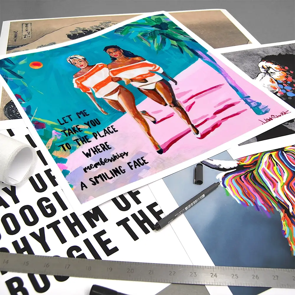 Club Tropicana Square Art Print Club Tropicana Square Art Print wall art product Juliet Stockton