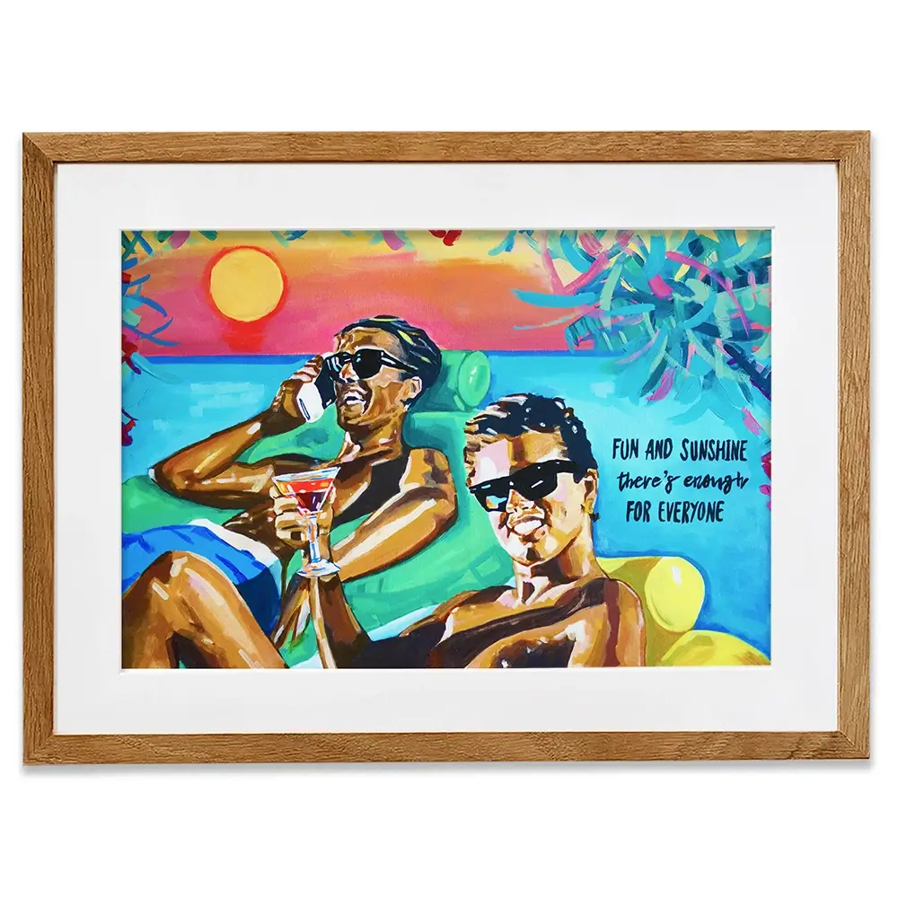 Club Tropicana The Boys Framed Art Print Club Tropicana The Boys Framed Art Print wall art product Juliet Stockton