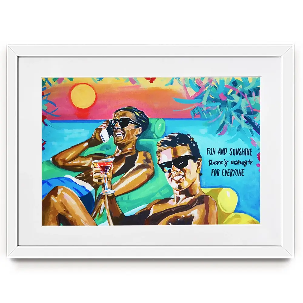 Club Tropicana The Boys Framed Art Print Club Tropicana The Boys Framed Art Print wall art product Juliet Stockton