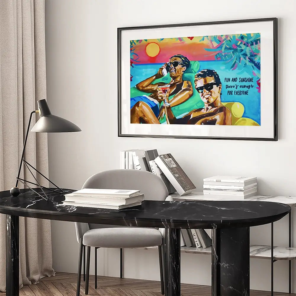 Club Tropicana The Boys Framed Art Print Club Tropicana The Boys Framed Art Print wall art product Juliet Stockton
