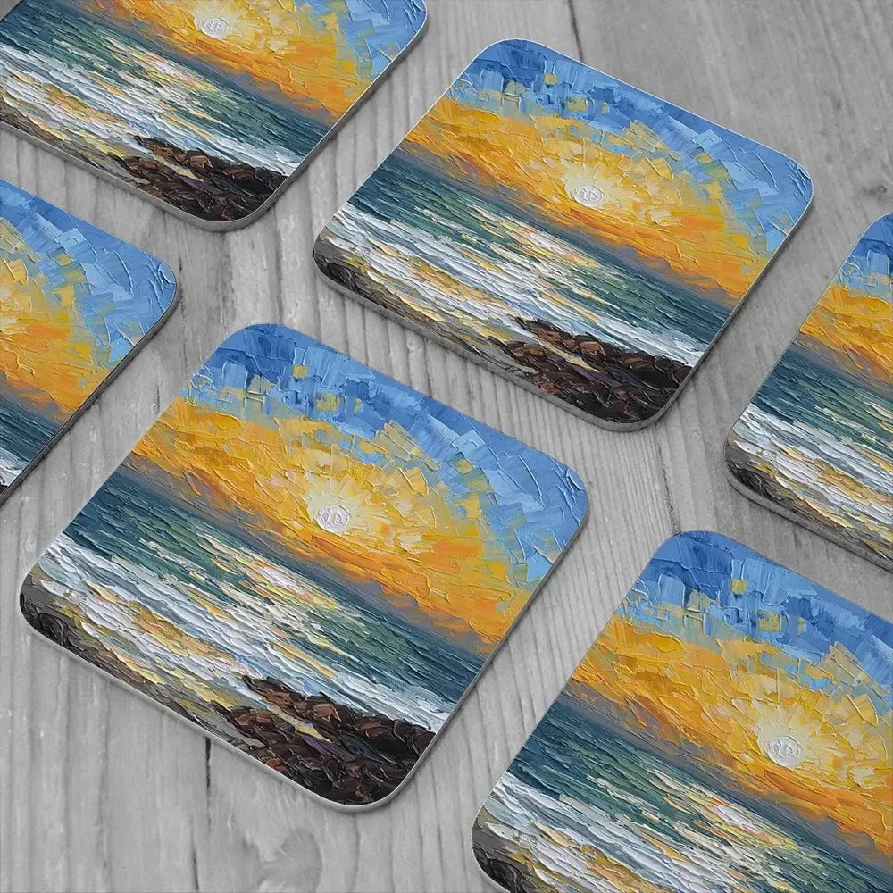 Coastal Calm Coaster Set Coastal Calm Coaster Set wall art product Olga Tkachyk
