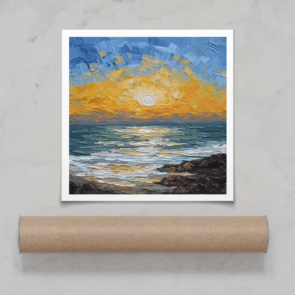 Coastal Calm Square Art Print Coastal Calm Square Art Print wall art product Olga Tkachyk