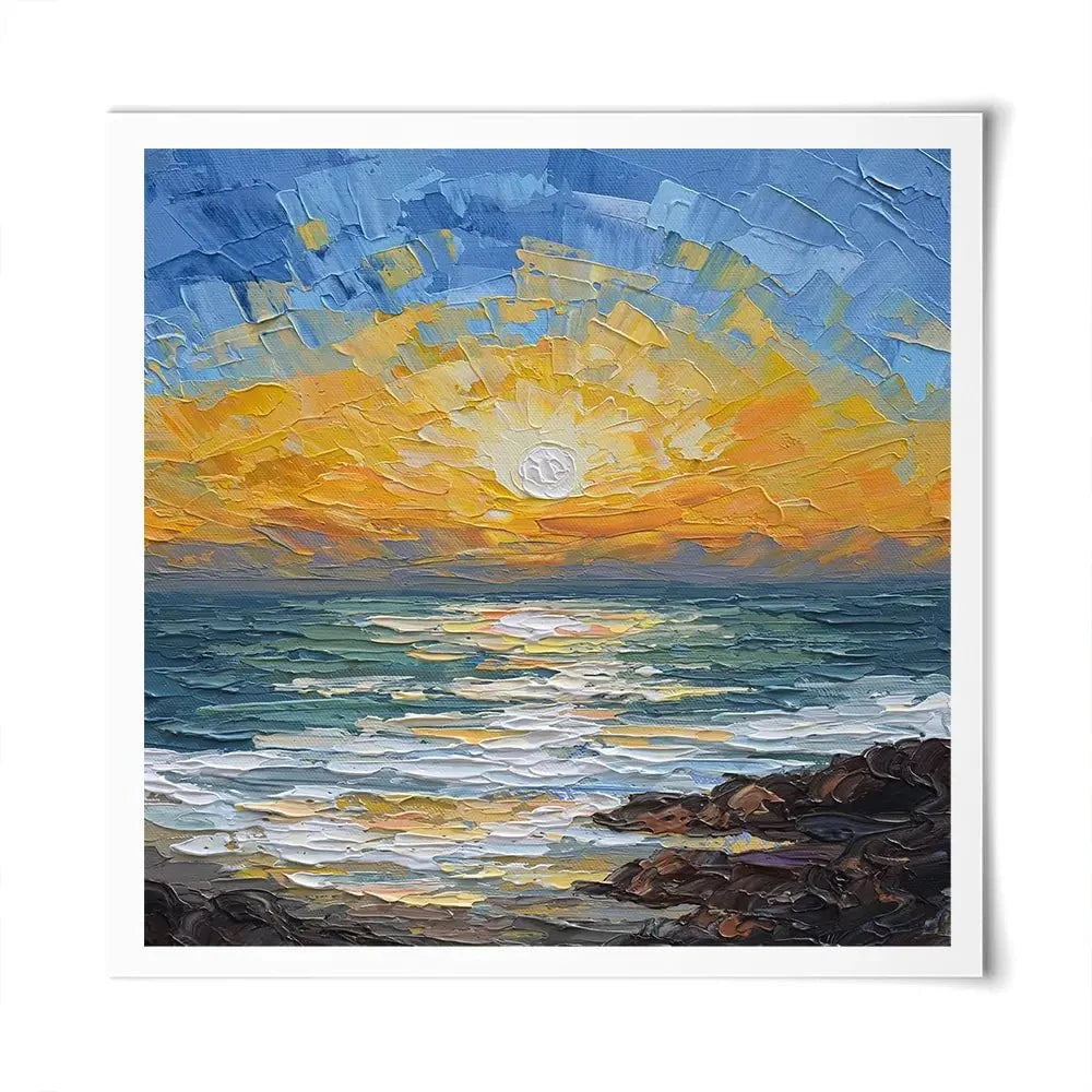 Coastal Calm Square Art Print Coastal Calm Square Art Print wall art product Olga Tkachyk