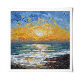 Coastal Calm Square Art Print Coastal Calm Square Art Print wall art product Olga Tkachyk