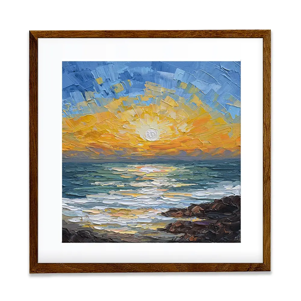 Coastal Calm Square Framed Art Print Coastal Calm Square Framed Art Print wall art product Olga Tkachyk