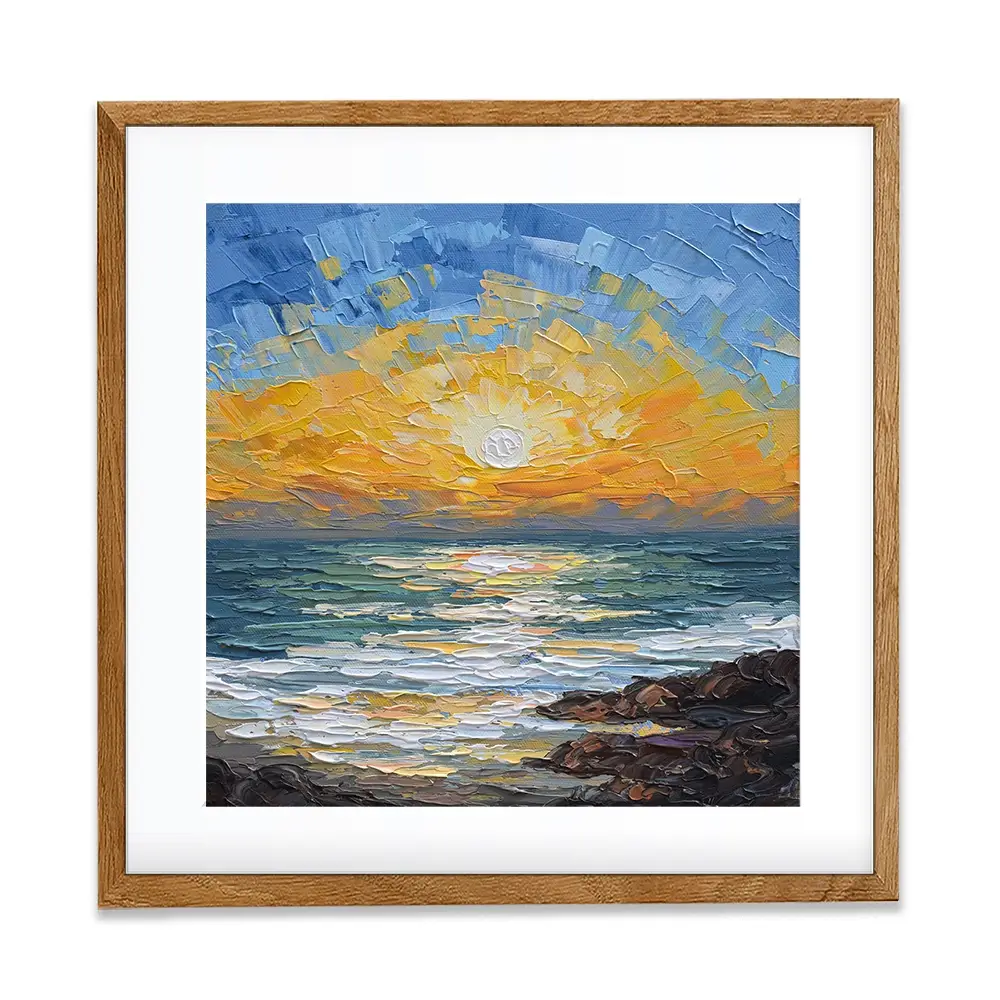 Coastal Calm Square Framed Art Print Coastal Calm Square Framed Art Print wall art product Olga Tkachyk