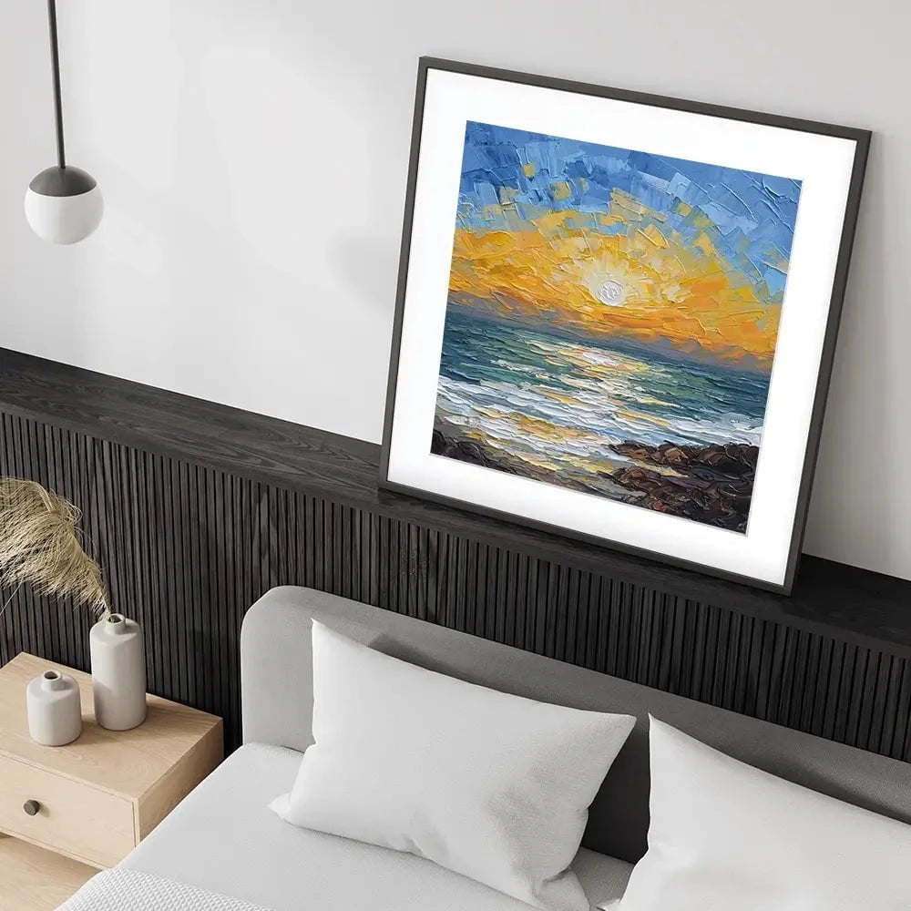 Coastal Calm Square Framed Art Print Coastal Calm Square Framed Art Print wall art product Olga Tkachyk