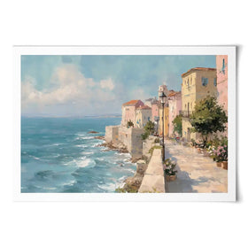 Coastal City Strip Art Print Coastal City Strip Art Print wall art product Art by Özge - Independent