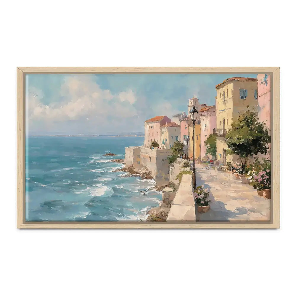 Coastal City Strip Canvas Print Coastal City Strip Canvas Print wall art product Art by Özge - Independent