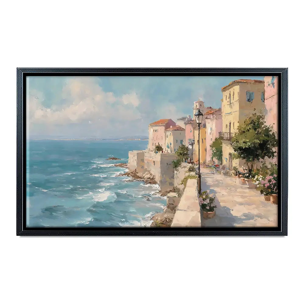 Coastal City Strip Canvas Print Coastal City Strip Canvas Print wall art product Art by Özge - Independent