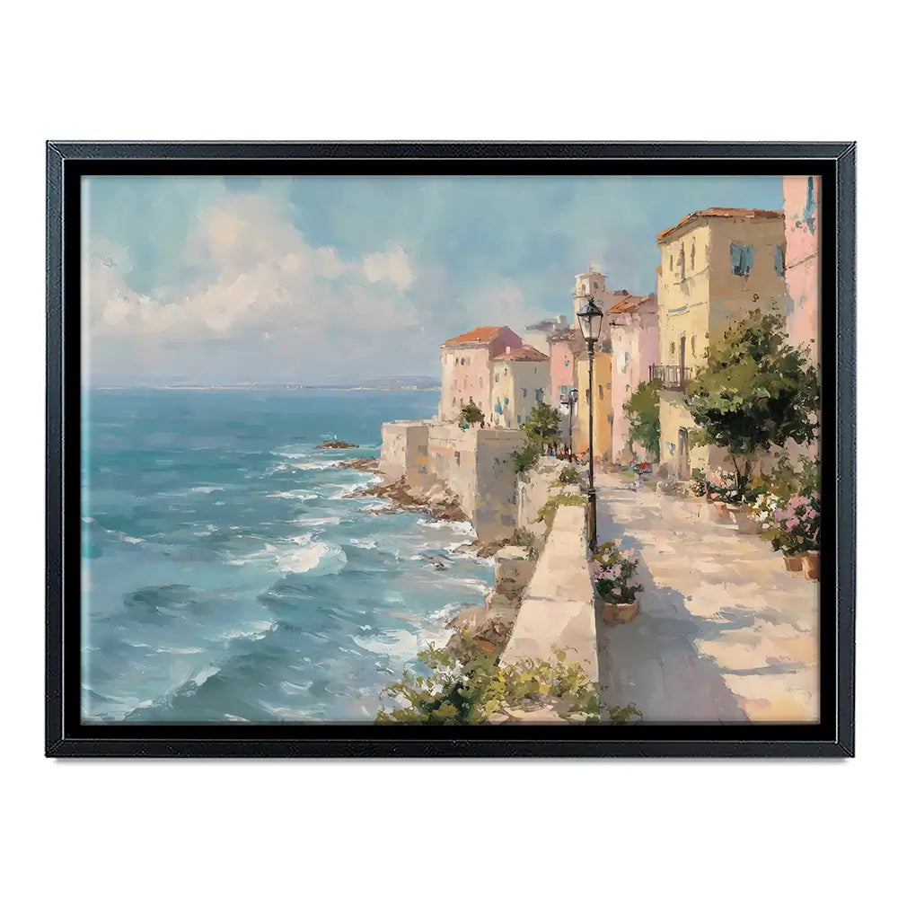 Coastal City Strip Canvas Print Coastal City Strip Canvas Print wall art product Art by Özge - Independent