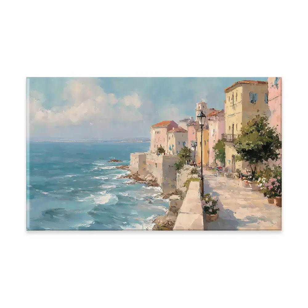 Coastal City Strip Canvas Print Coastal City Strip Canvas Print wall art product Art by Özge - Independent
