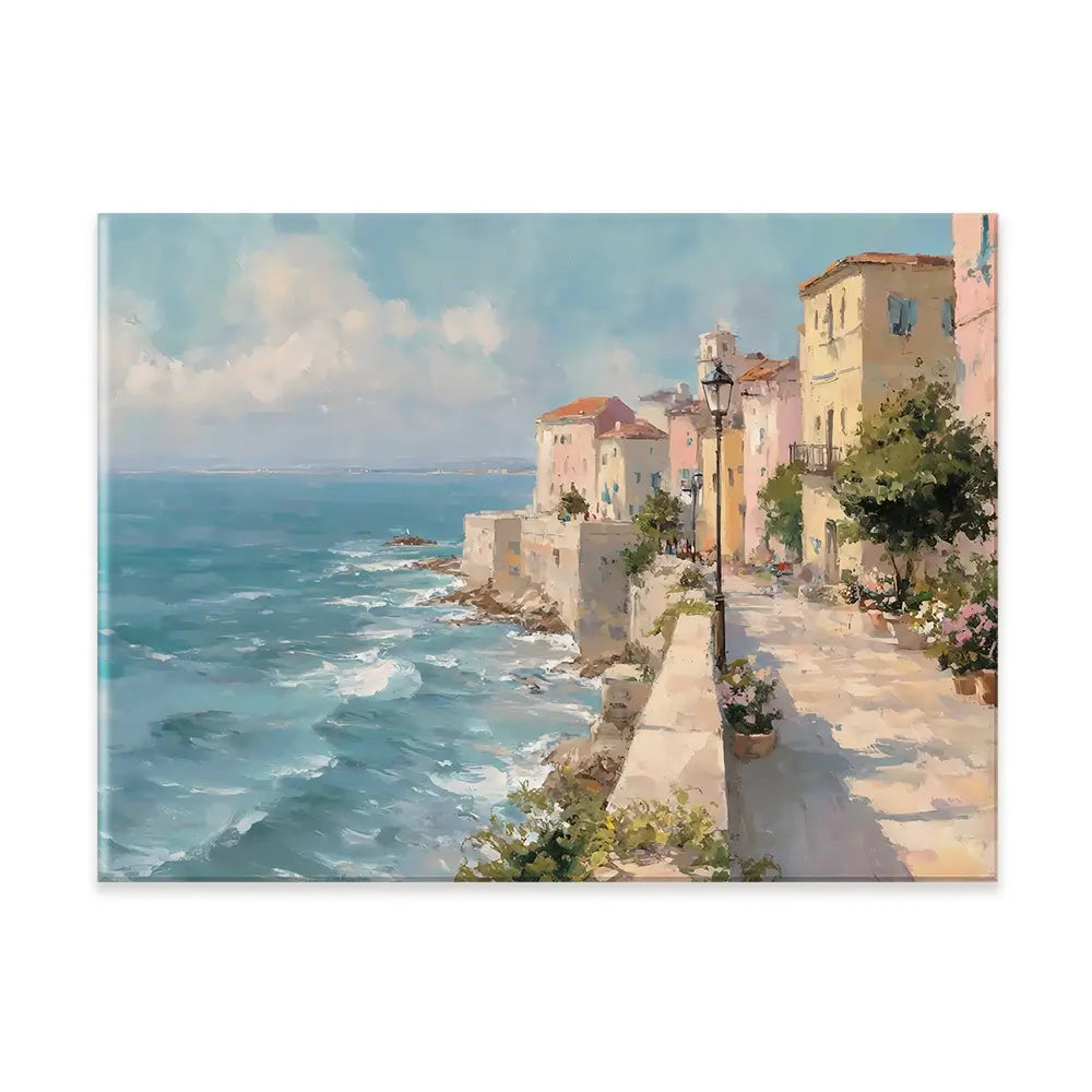Coastal City Strip Canvas Print Coastal City Strip Canvas Print wall art product Art by Özge - Independent