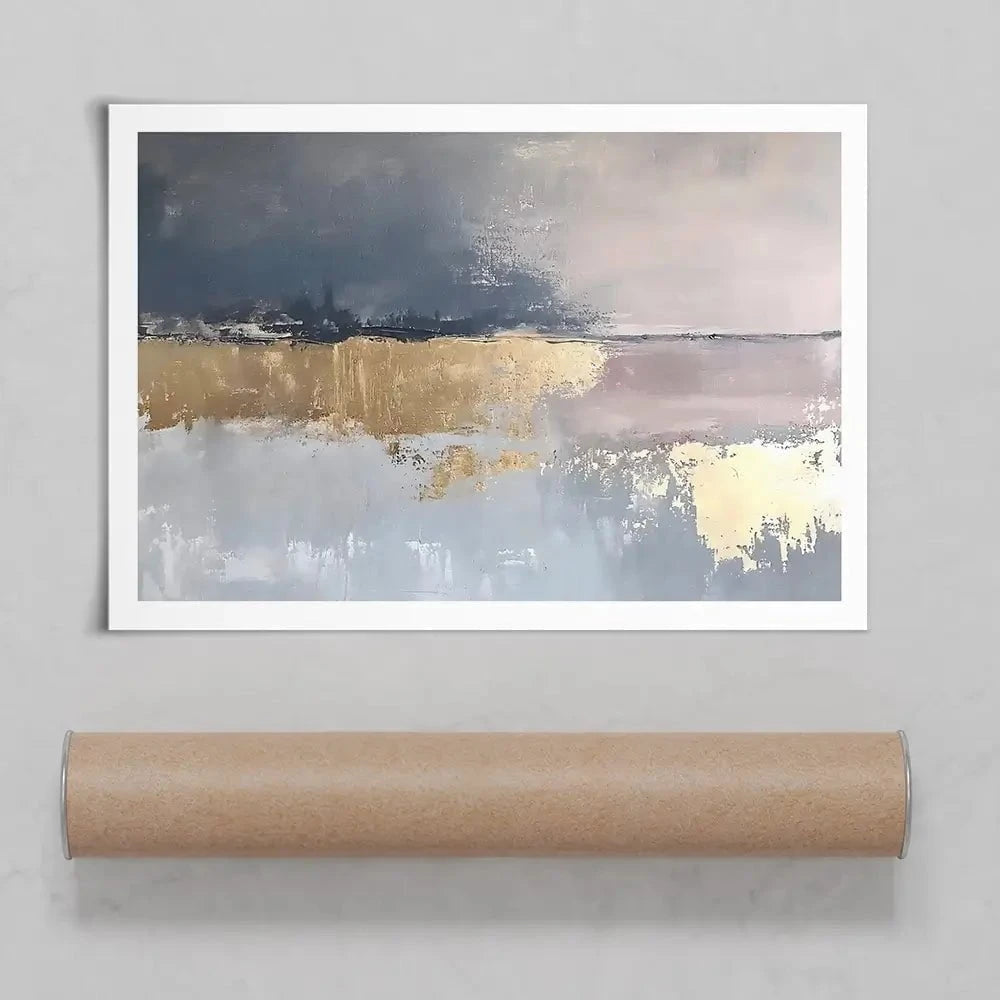 Coastal Gold Abstract Art Print Coastal Gold Abstract Art Print wall art product RileyB - Independent