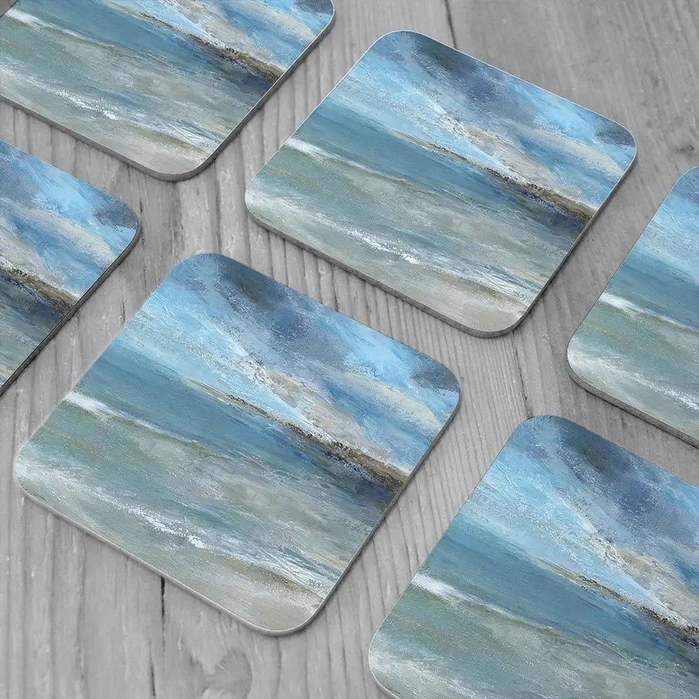 Coastal Island Currents Coaster Set Coastal Island Currents Coaster Set wall art product Carol Robinson