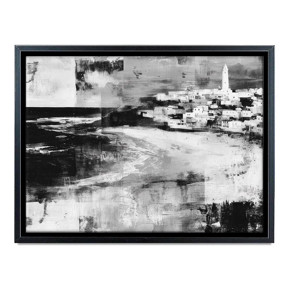 Coastal Lighthouse Town Canvas Print Coastal Lighthouse Town Canvas Print wall art product Chromatic Storm Studio