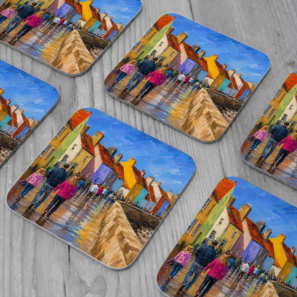 Coastal Path Coaster Set Coastal Path Coaster Set wall art product Art Print Shop