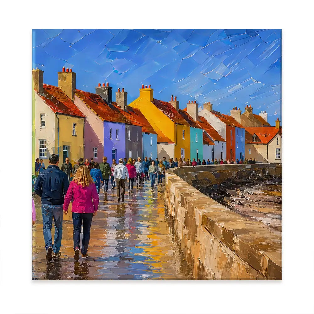 Coastal Path Square Canvas Print Coastal Path Square Canvas Print wall art product Art Print Shop