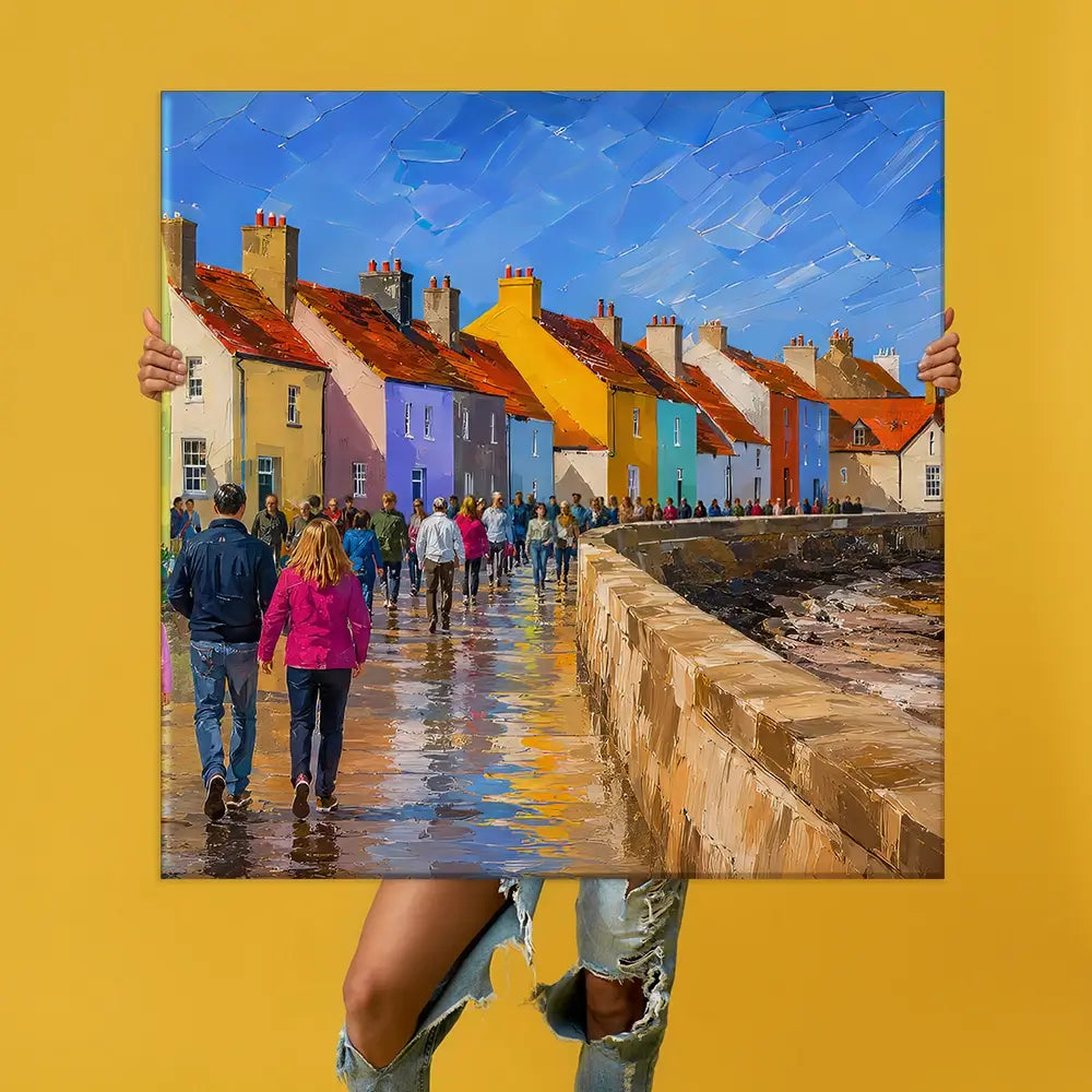 Coastal Path Square Canvas Print Coastal Path Square Canvas Print wall art product Art Print Shop