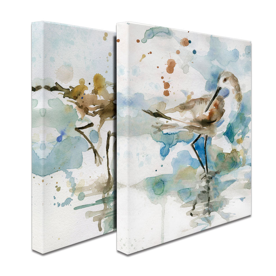 Coastal Sandpiper Duo Canvas Print Coastal Sandpiper Duo Canvas Print wall art product Carol Robinson