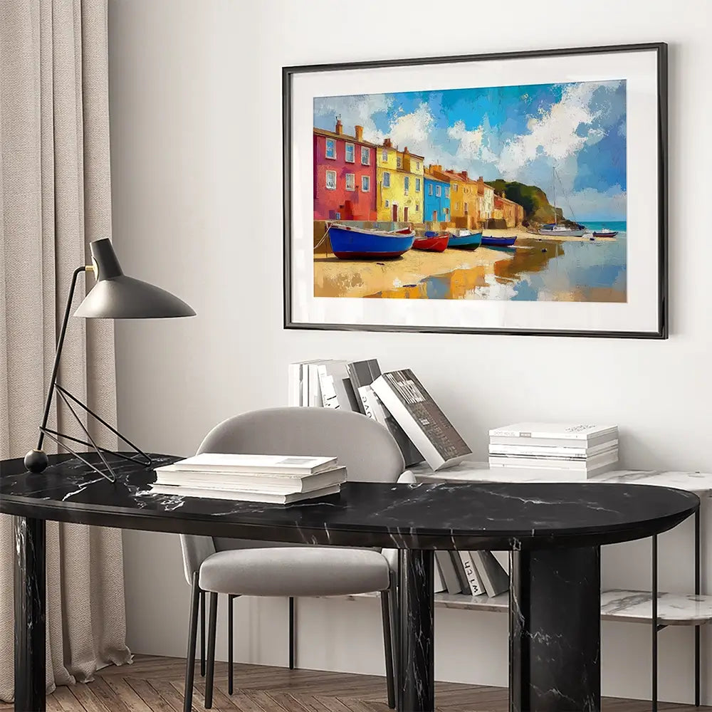 Coastal Town Framed Art Print Coastal Town Framed Art Print wall art product David Alexander Elder