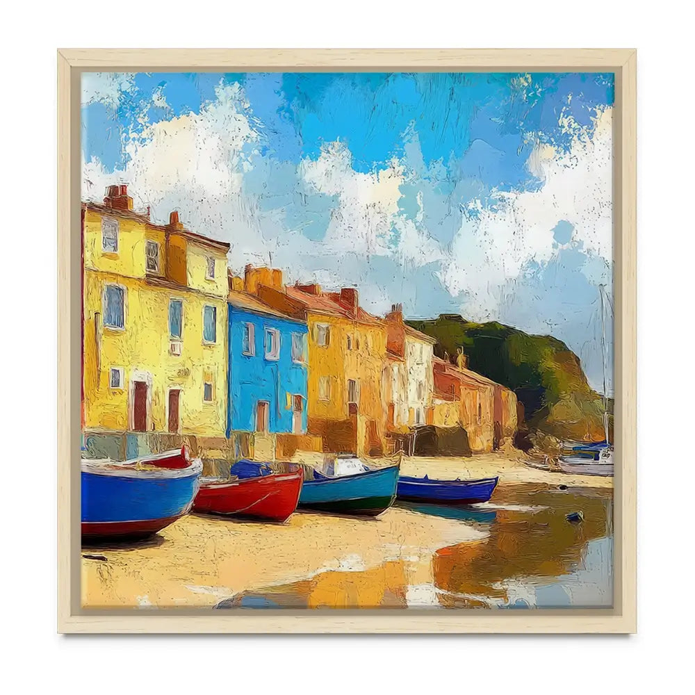 Coastal Town Oversized Canvas Print Coastal Town Oversized Canvas Print wall art product Art Print Shop