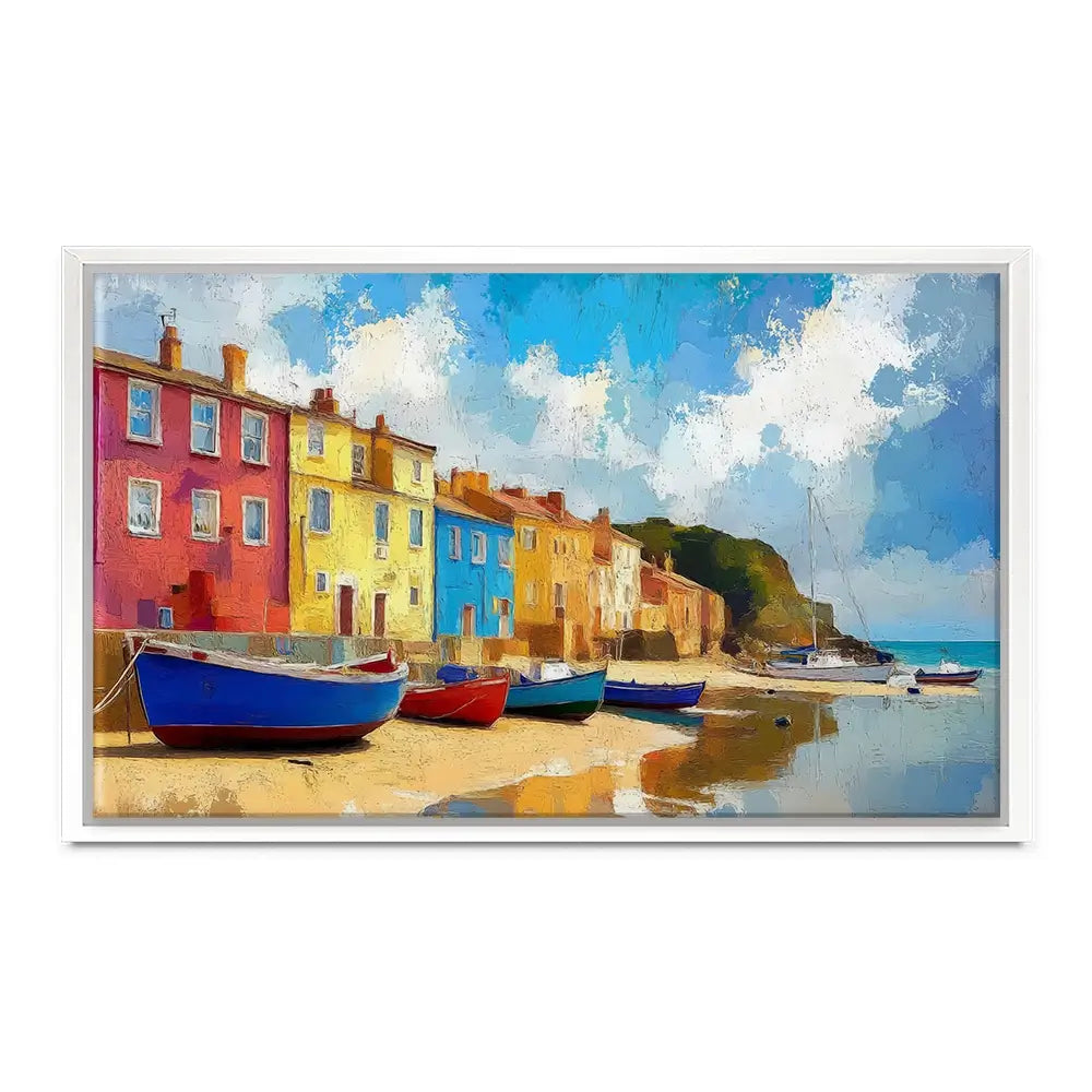 Coastal Town Oversized Canvas Print Coastal Town Oversized Canvas Print wall art product Art Print Shop