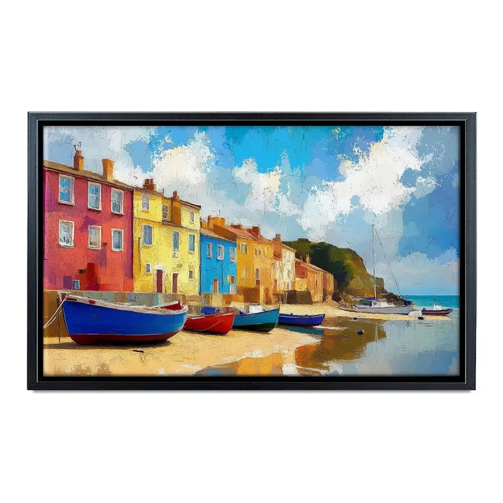 Coastal Town Oversized Canvas Print Coastal Town Oversized Canvas Print wall art product Art Print Shop