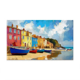 Coastal Town Oversized Canvas Print Coastal Town Oversized Canvas Print wall art product Art Print Shop
