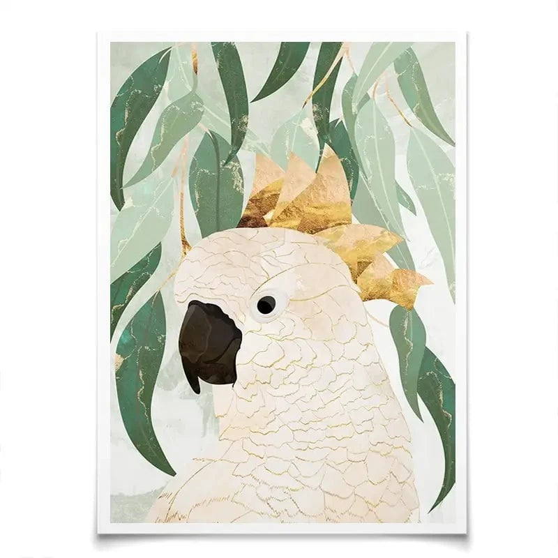 Cockatoo Amongst The Leaves Art Print Cockatoo Amongst The Leaves Art Print wall art product Sarah Manovski
