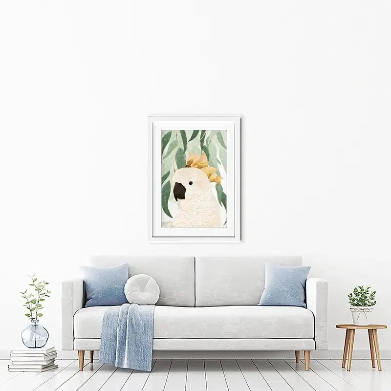 Cockatoo Amongst The Leaves Framed Art Print Cockatoo Amongst The Leaves Framed Art Print wall art product Sarah Manovski
