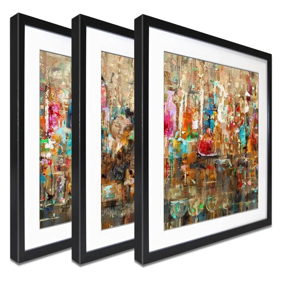 Cocktail Bar Framed Art Print Trio Cocktail Bar Framed Art Print Trio wall art product Studio Paint-Ing