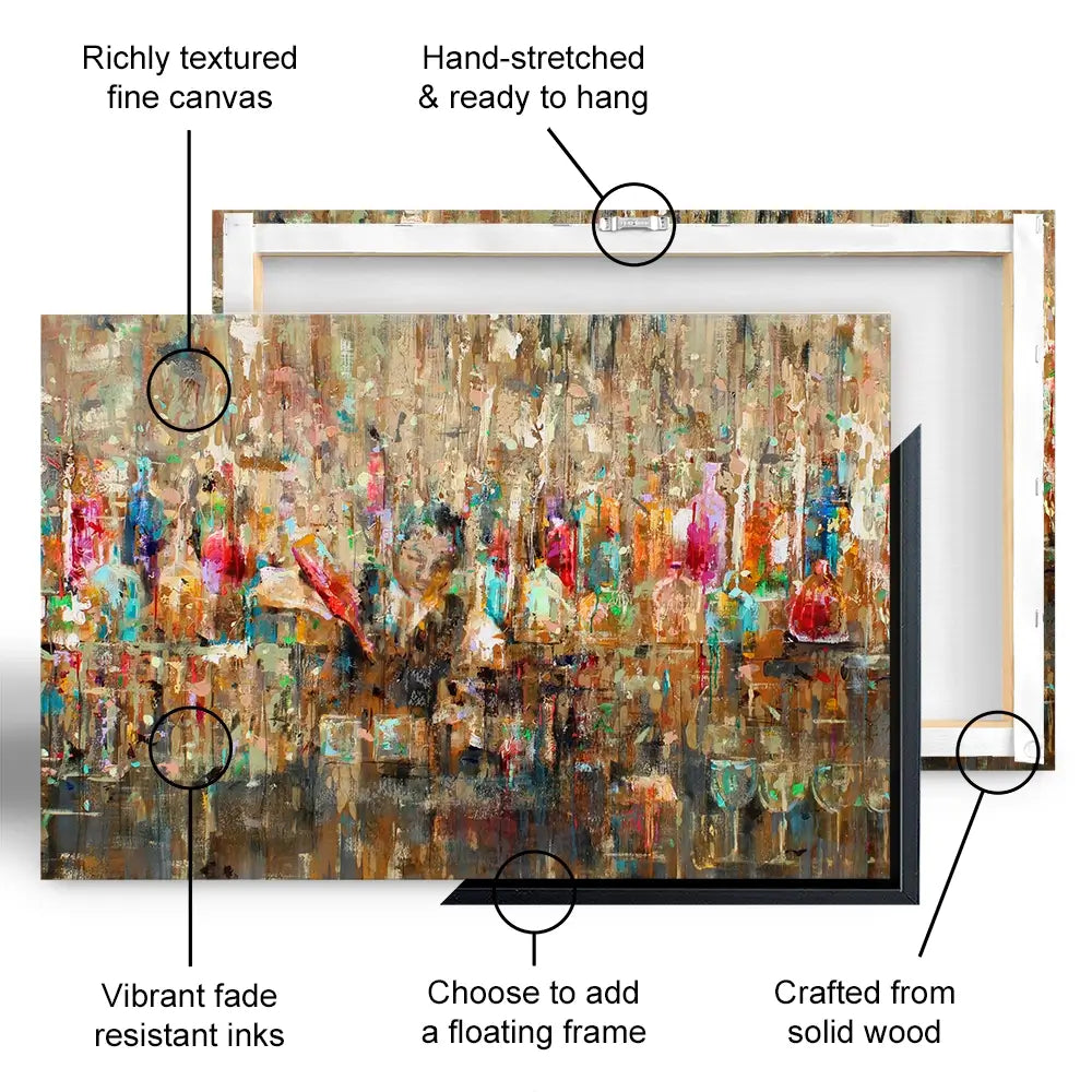 Cocktail Bar Oversized Canvas Print Cocktail Bar Oversized Canvas Print wall art product Studio Paint-Ing