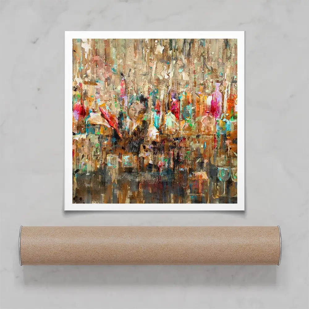 Cocktail Bar Square Art Print Cocktail Bar Square Art Print wall art product Studio Paint-Ing