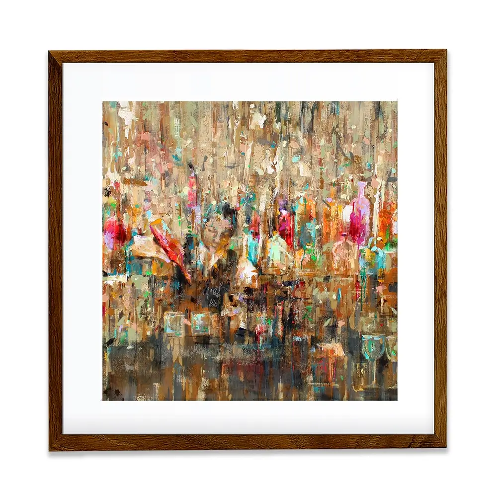 Cocktail Bar Square Framed Art Print Cocktail Bar Square Framed Art Print wall art product Studio Paint-Ing