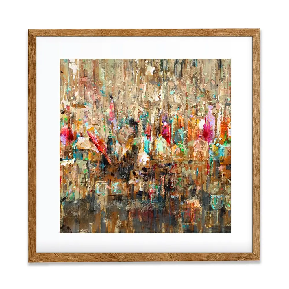 Cocktail Bar Square Framed Art Print Cocktail Bar Square Framed Art Print wall art product Studio Paint-Ing