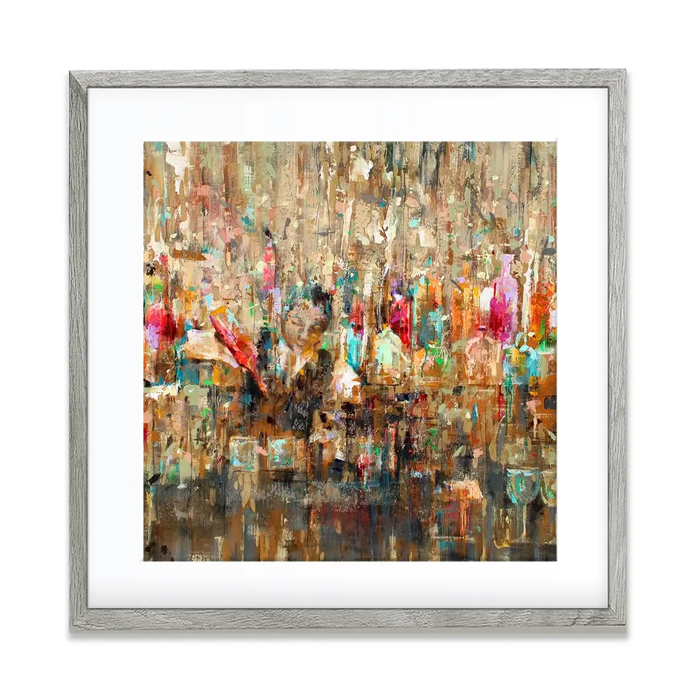 Cocktail Bar Square Framed Art Print Cocktail Bar Square Framed Art Print wall art product Studio Paint-Ing