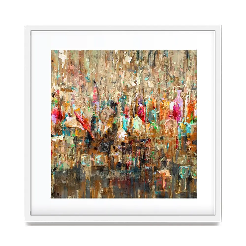 Cocktail Bar Square Framed Art Print Cocktail Bar Square Framed Art Print wall art product Studio Paint-Ing