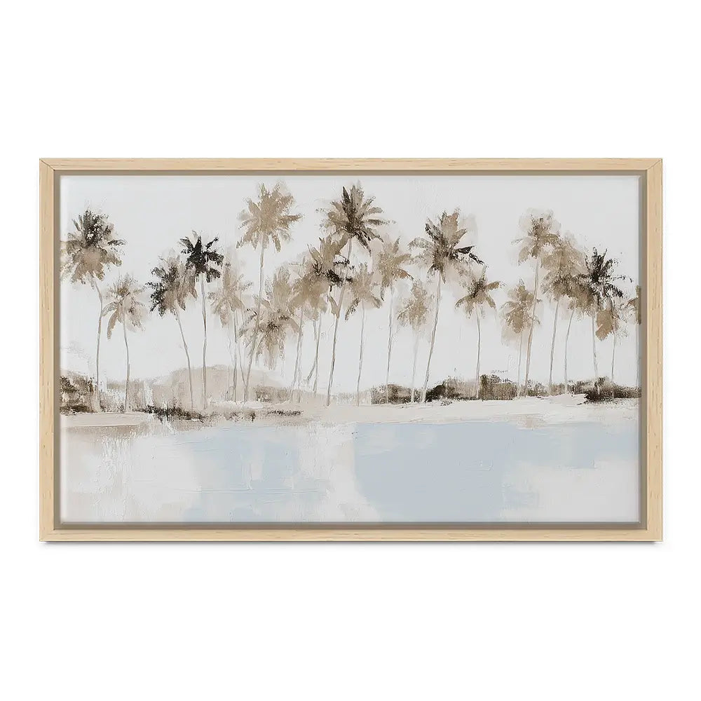 Coconut Palms Lagoon Canvas Print Coconut Palms Lagoon Canvas Print wall art product Chromatic Storm Studio
