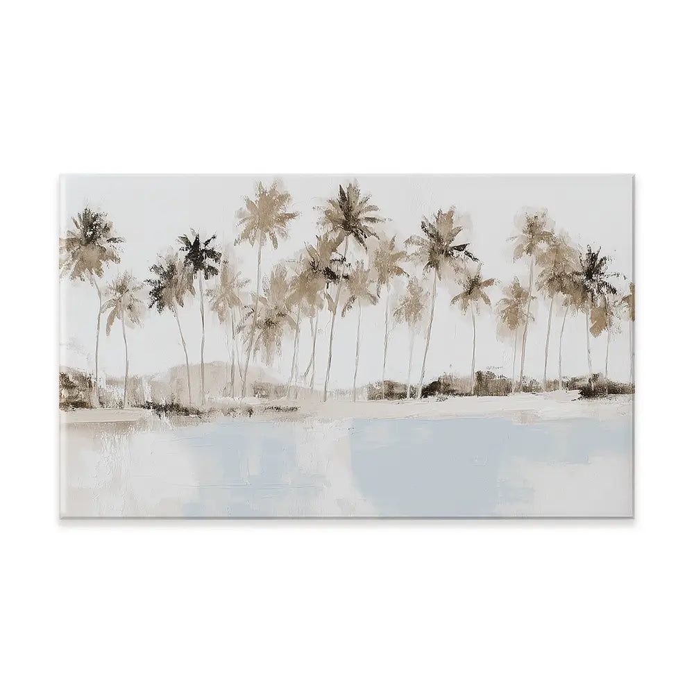 Coconut Palms Lagoon Canvas Print Coconut Palms Lagoon Canvas Print wall art product Chromatic Storm Studio